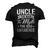 Uncle The Bad Influence Men's 3D T-Shirt Back Print Black