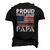 Us Coast Guard Uscg American Flag Coast Guard Papa Men's 3D T-Shirt Back Print Black