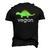 Vegan Dinosaur Green Save Wildlife Men's 3D T-Shirt Back Print Black