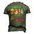 8 Years Old 8Th Birthday 2014 Tie Dye Awesome Men's 3D T-Shirt Back Print Army Green