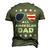 All American Dad Fathers Day 4Th Of July American Pride Men's 3D T-shirt Back Print Army Green