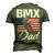 American Flag Bmx Dad Fathers Day 4Th Of July Men's 3D T-shirt Back Print Army Green