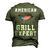 Mens American Grill Expert Dad Fathers Day Bbq 4Th Of July Men's 3D T-shirt Back Print Army Green