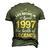 April 1997 Birthday Life Begins In April 1997 V2 Men's 3D T-shirt Back Print Army Green