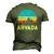 Arvada Colorado Mountains Vintage Retro Men's 3D T-Shirt Back Print Army Green
