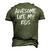 Awesome Like My Kids Mom Dad Men's 3D T-Shirt Back Print Army Green