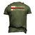 Belarus White Red White Pagonya Flag Men's 3D T-Shirt Back Print Army Green