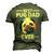 Best Pug Dad Ever Art For Pug Dog Pet Lover Daddy Men's 3D T-shirt Back Print Army Green