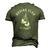 Boxing Club Detroit Distressed Gloves Men's 3D T-Shirt Back Print Army Green