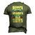 Mens Bumpa Because Grandpa Is For Old Guys Fathers Day Men's 3D T-Shirt Back Print Army Green