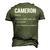 Cameron Name Cameron Definition Men's 3D T-shirt Back Print Army Green