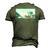 The Capybara On Great Wave Men's 3D T-Shirt Back Print Army Green