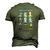 Choose Your Fighter Triple Jump Men's 3D T-Shirt Back Print Army Green