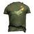 Cockatiel Bird American Flag Usa 4Th Of July Fourth Animal Men's 3D T-Shirt Back Print Army Green