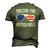 Too Cool For British Rule July 4Th Men's 3D T-Shirt Back Print Army Green
