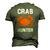 Crab Hunter Crab Lover Vintage Crab Men's 3D T-Shirt Back Print Army Green