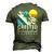 Crested Butte Colorado Retro Snowboard Men's 3D T-Shirt Back Print Army Green