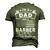 Im A Dad And Barber Fathers Day & 4Th Of July Men's 3D T-shirt Back Print Army Green