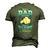 Being A Dad Is An Honor Being A Pappy Is Priceless Men's 3D T-Shirt Back Print Army Green
