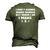 Dad Twins Announcement Fathers Day Tee Men's 3D T-Shirt Back Print Army Green