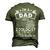 Im A Dad And Zoologist Fathers Day & 4Th Of July Men's 3D T-shirt Back Print Army Green