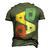 Mens Dada Fathers Day Men's 3D T-Shirt Back Print Army Green