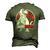 Daddysaurus Fathers Day rex Daddy Saurus Men Men's 3D T-Shirt Back Print Army Green