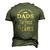 Dads With Tattoos And Beards Men's 3D T-Shirt Back Print Army Green