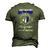 Distressed My Grandpa Is A Police Officer Tee Men's 3D T-Shirt Back Print Army Green