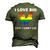Equality Gay Pride 2022 Rainbow Lgbtq Flag Love Is Love Wins Men's 3D T-Shirt Back Print Army Green