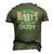 Mens Every Bunnys Favorite Daddy Tee Cute Easter Egg Men's 3D T-Shirt Back Print Army Green