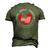 Faith Freedom American Patriotism Christian Faith Men's 3D T-Shirt Back Print Army Green