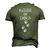 Father Of Dogs Paw Prints Men's 3D T-Shirt Back Print Army Green