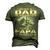 Father Grandpa Being A Dad Is An Honor Being A Papa Is Priceless Grandpa 45 Family Dad Men's 3D Print Graphic Crewneck Short Sleeve T-shirt Army Green