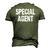 Fathers Day Special Agent Hero Men's 3D T-Shirt Back Print Army Green