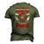 Firefighter Papa Fire Fighter Dad For Fathers Day Fireman Men's 3D T-Shirt Back Print Army Green