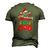 First Christmas As A Dad Santa Hat Ugly Xmas Men's 3D T-Shirt Back Print Army Green