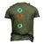 Four Elements Air Earth Fire Water Ancient Alchemy Symbols Men's 3D T-Shirt Back Print Army Green