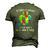 Fun Heart Puzzle S Dad Autism Awareness Support Men's 3D T-Shirt Back Print Army Green