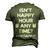 Funny Saying Isnt Happy Hour Anytime Funny Mega Pint Meme Men's 3D Print Graphic Crewneck Short Sleeve T-shirt Army Green