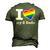 Gay Dads I Love My 2 Dads With Rainbow Heart Men's 3D T-Shirt Back Print Army Green