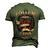Gilles Blood Runs Through My Veins Name Men's 3D Print Graphic Crewneck Short Sleeve T-shirt Army Green
