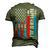 Happy 4Th Of July American Flag Fireworks Patriotic Outfits Men's 3D T-Shirt Back Print Army Green