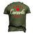 Happy Canada Day Maple Leaf Canadian Flag Kids Men's 3D T-shirt Back Print Army Green