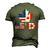 Happy Canada Day Usa Pride Us Flag Day Useh Canadian Men's 3D T-shirt Back Print Army Green