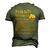 Hash Browns Men's 3D Print Graphic Crewneck Short Sleeve T-shirt Army Green