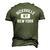 Hicksville Ny New York Gym Style Distressed White Print Men's 3D T-Shirt Back Print Army Green