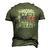 Mens Home Of The Free Because Of The Brave Proud Veteran Soldier Men's 3D T-Shirt Back Print Army Green
