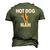 Hot Dog Hot Dog Man Tee Men's 3D T-Shirt Back Print Army Green
