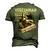 Hunting Vegetarian Old Indian Word Men's 3D Print Graphic Crewneck Short Sleeve T-shirt Army Green